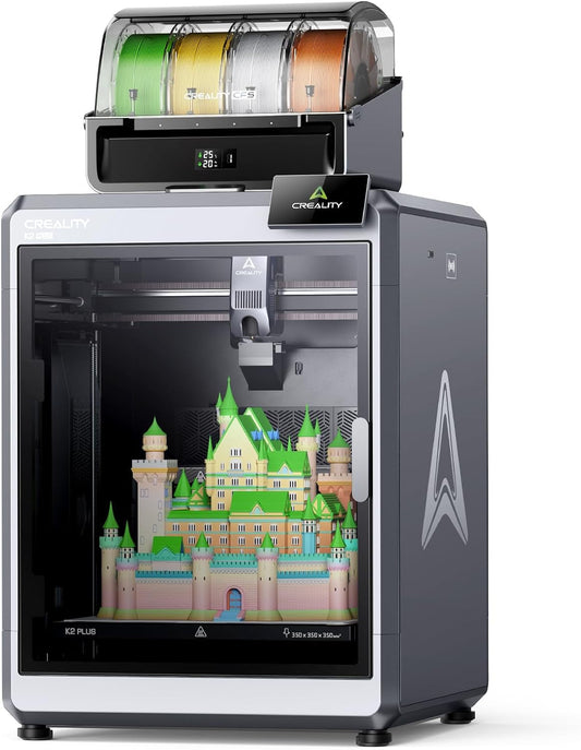 Creality K2 plus Combo 3D Printer, Multi Color Printing with New CFS, Max 600Mm/S Printing Speed, Full-Auto Leveling, Next-Gen Direct Drive Extruder, Dual Al Camera, Build Volume 350 * 350 * 350Mm