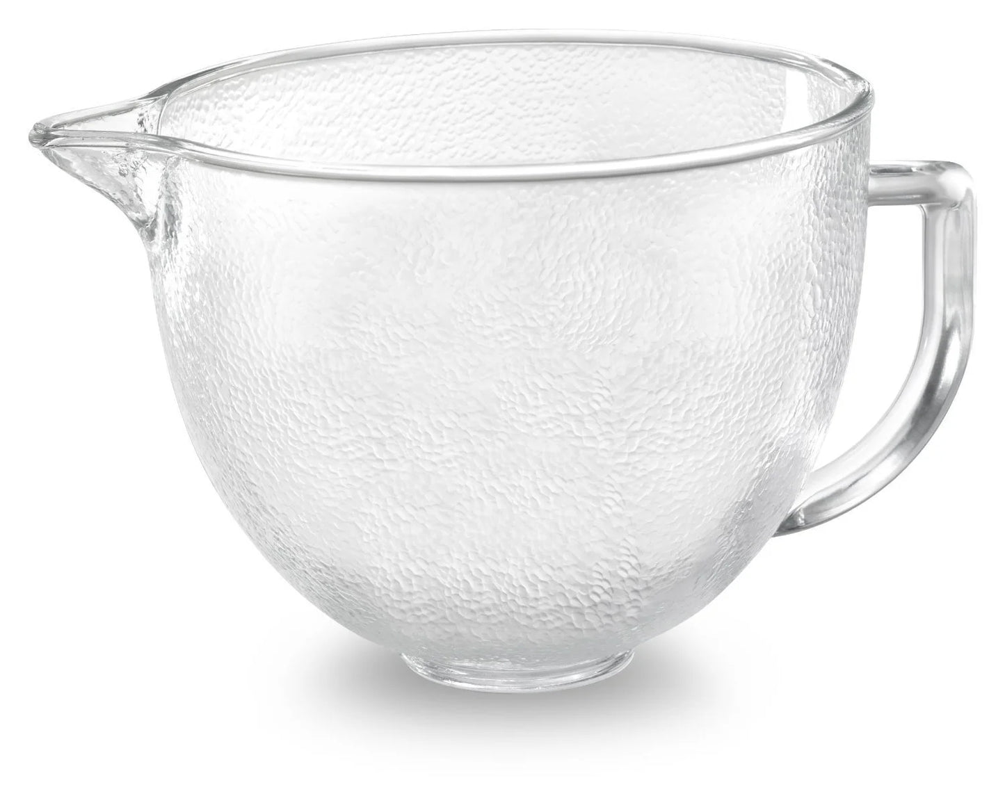 5-Quart Glass Bowl Hammered