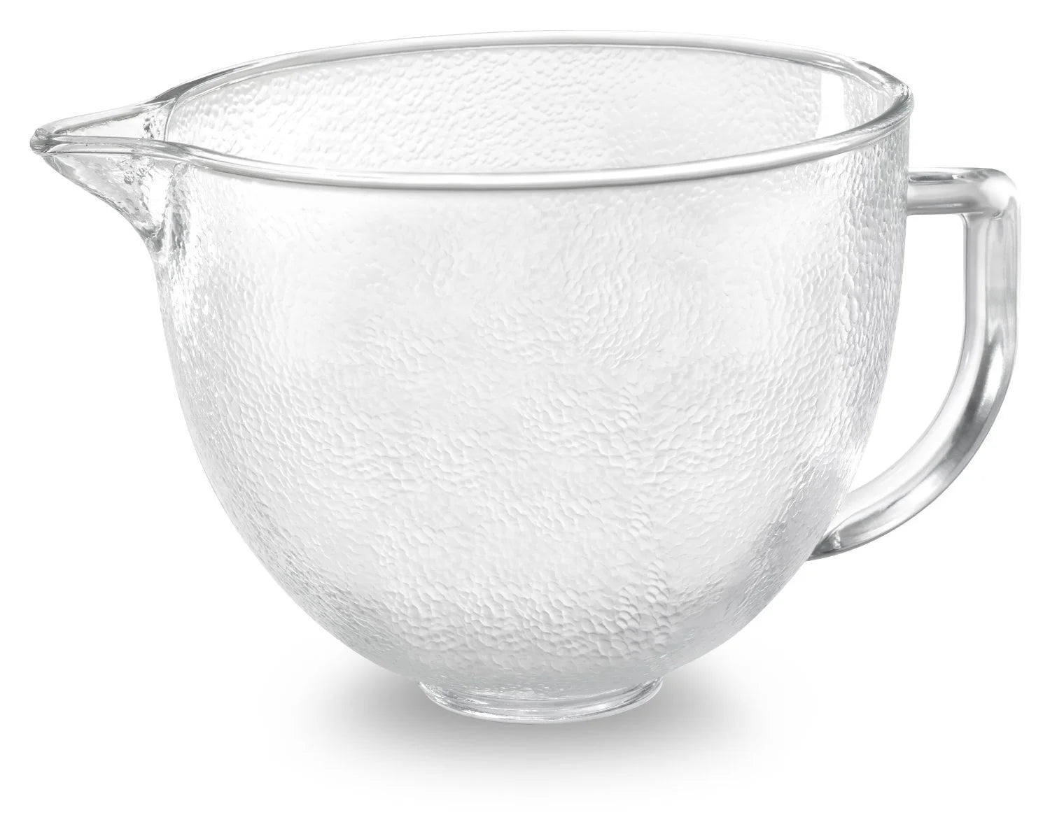 5-Quart Glass Bowl Hammered