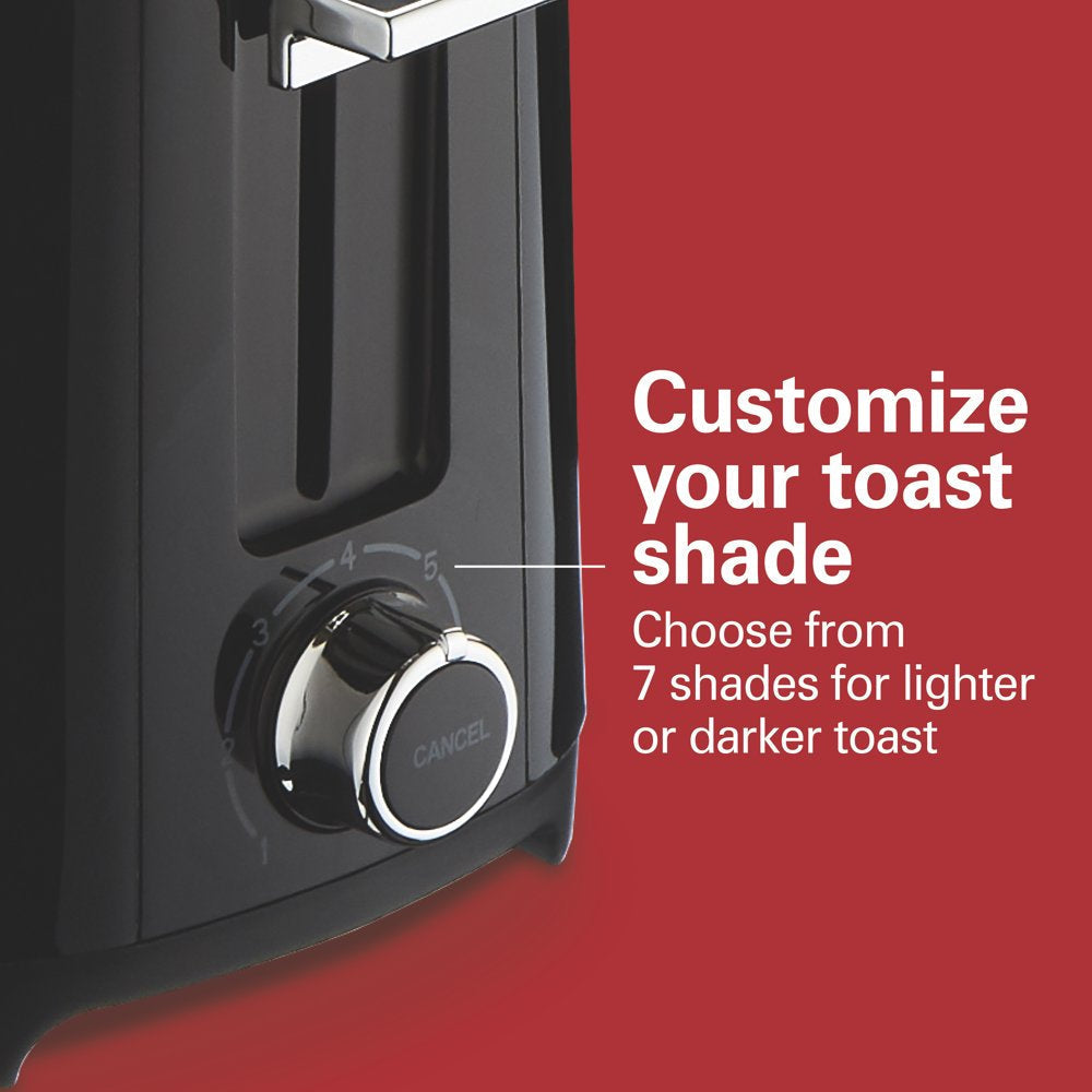 2 Slice Toaster, Extra-Wide Slots, Chrome-Plated Lever, Black, 22217