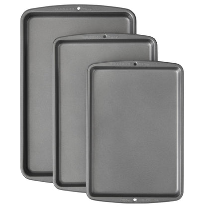 Bake It Better Steel Non-Stick Baking Pan Set, 3-Piece