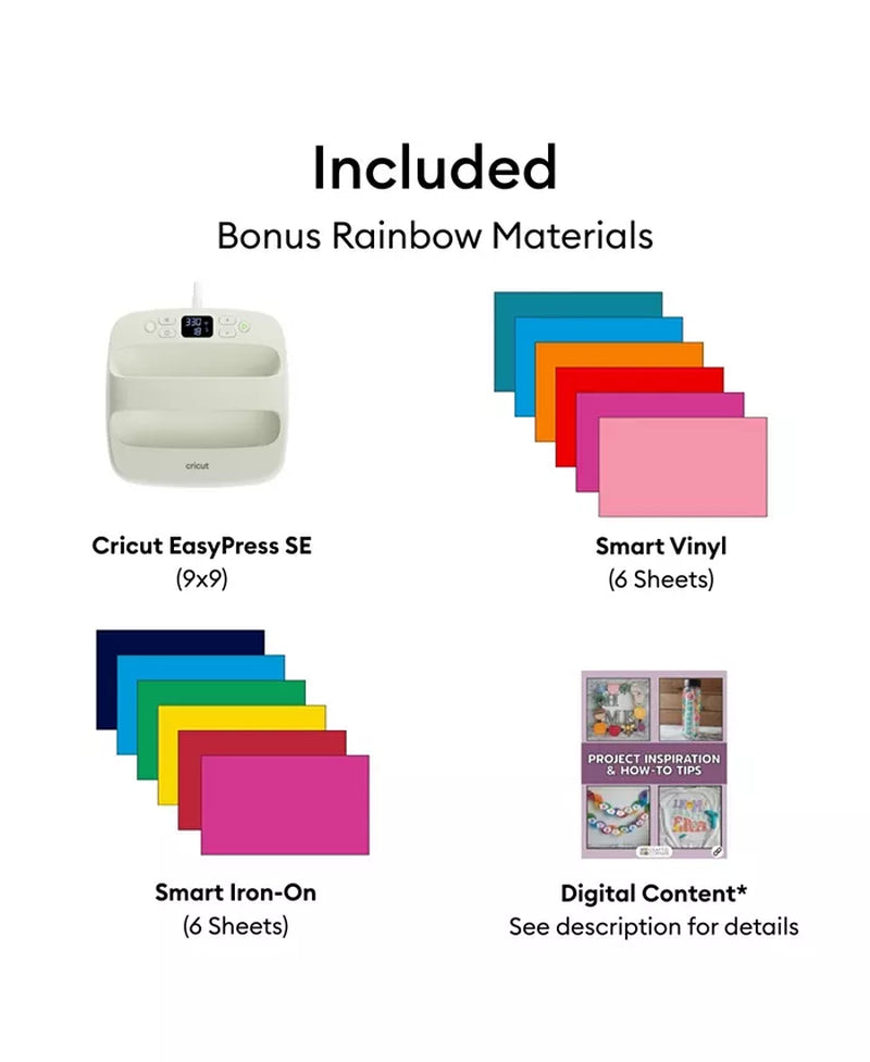 Explore 5 Machine Bundle with Easypress 9X9, Smart Vinyl and Smart Iron-On Sheets and 100+ Project Design Ebook