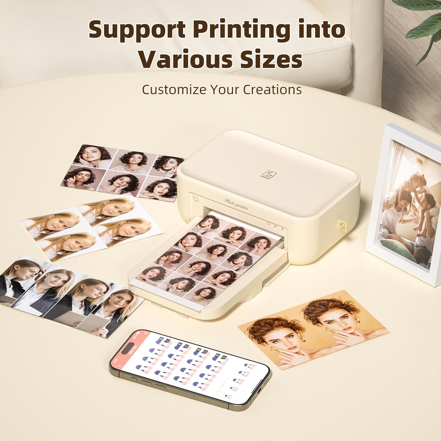 HPRT CP4100 Photo Printer - Portable 4X6 Bluetooth Instant Picture Printer + 108 Sheets & 2 Ribbon, Mobile, Premium Dye Sublimation - 300 DPI Display Resolution - Editing App for Fun, Creative Photos