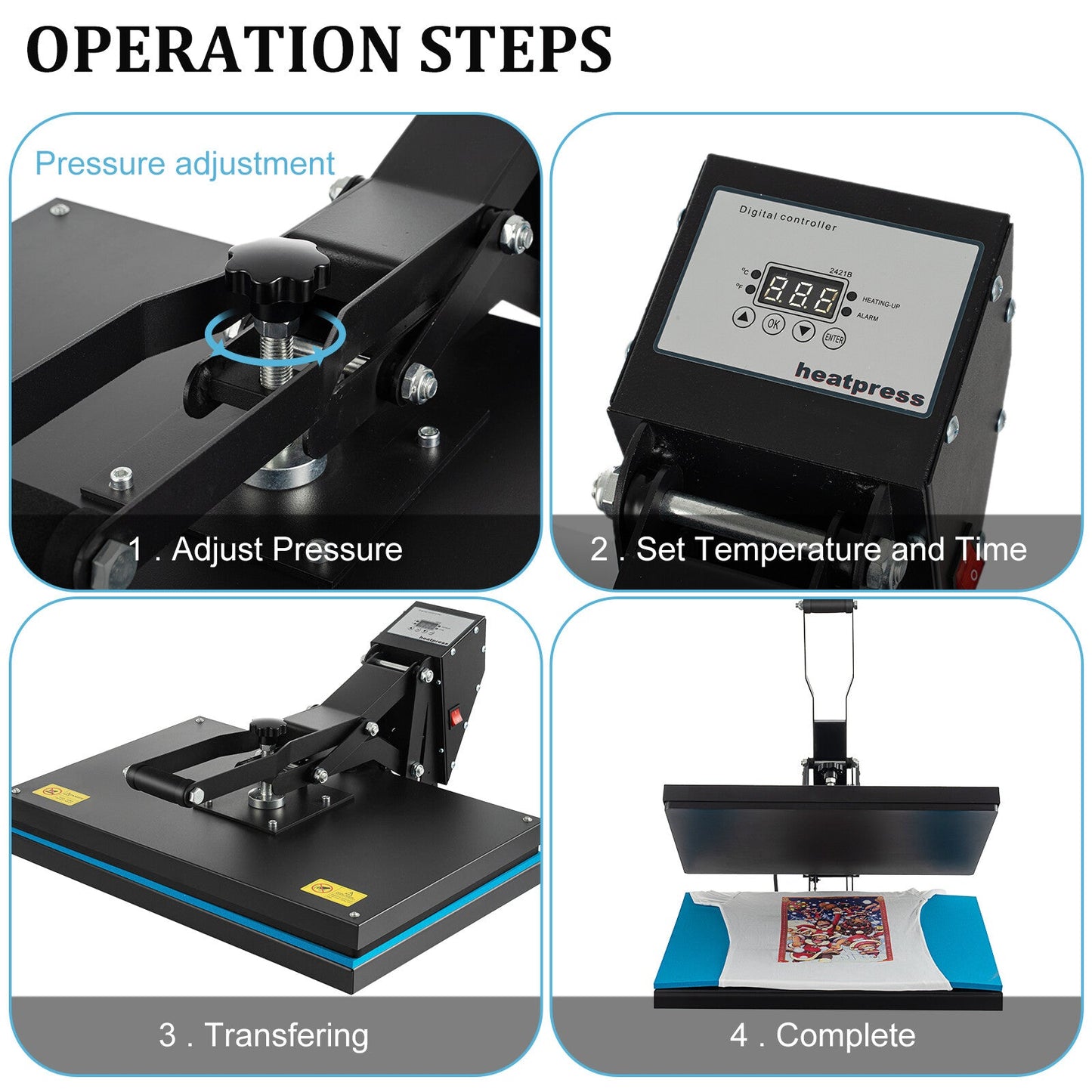 Clamshell Heat Press Machine 16" X 24" Sublimation Printer Transfer DIY T-Shirt