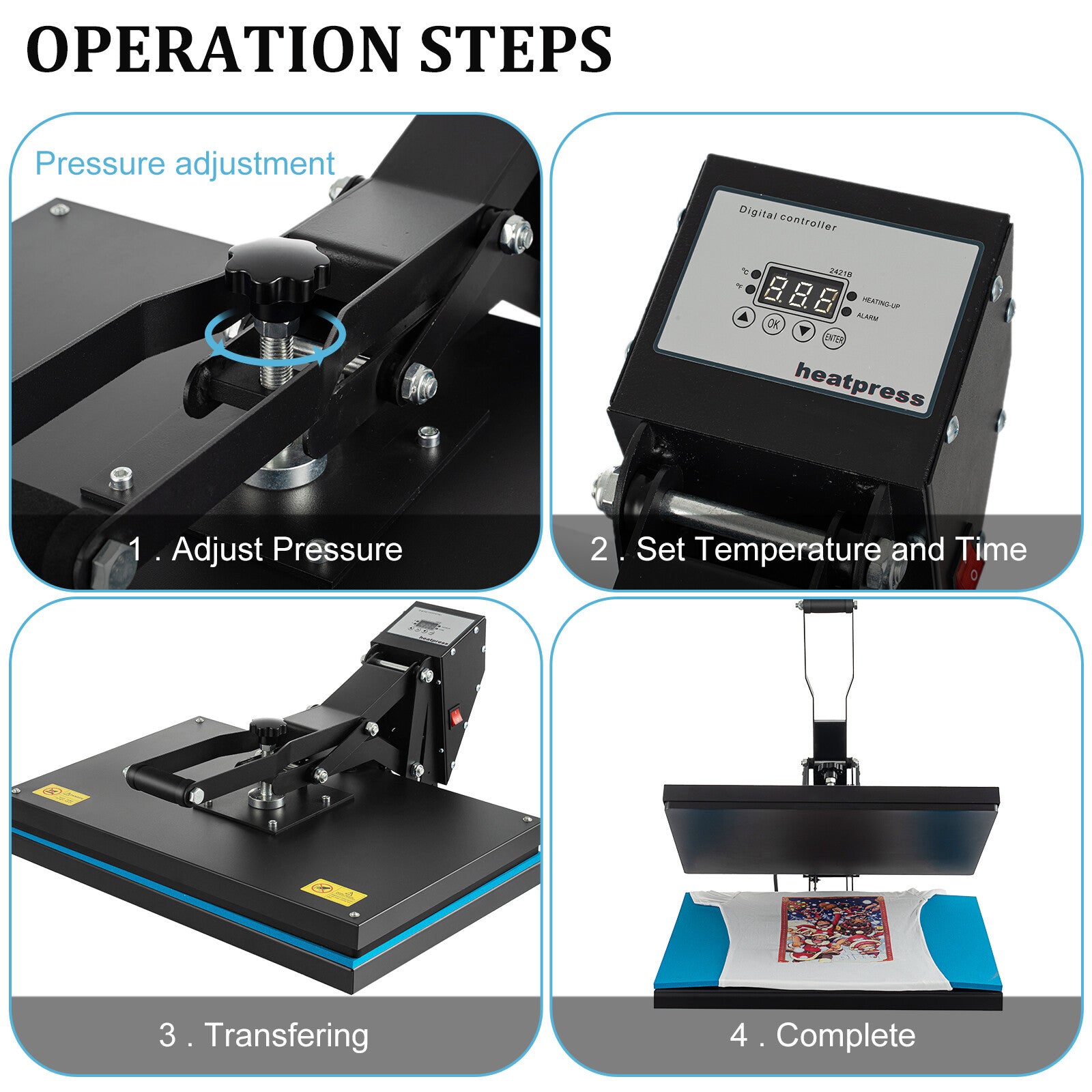 Clamshell Heat Press Machine 16" X 24" Sublimation Printer Transfer DIY T-Shirt