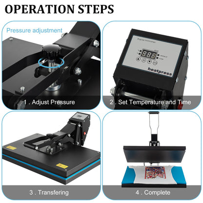 Clamshell Heat Press Machine 16" X 24" Sublimation Printer Transfer DIY T-Shirt