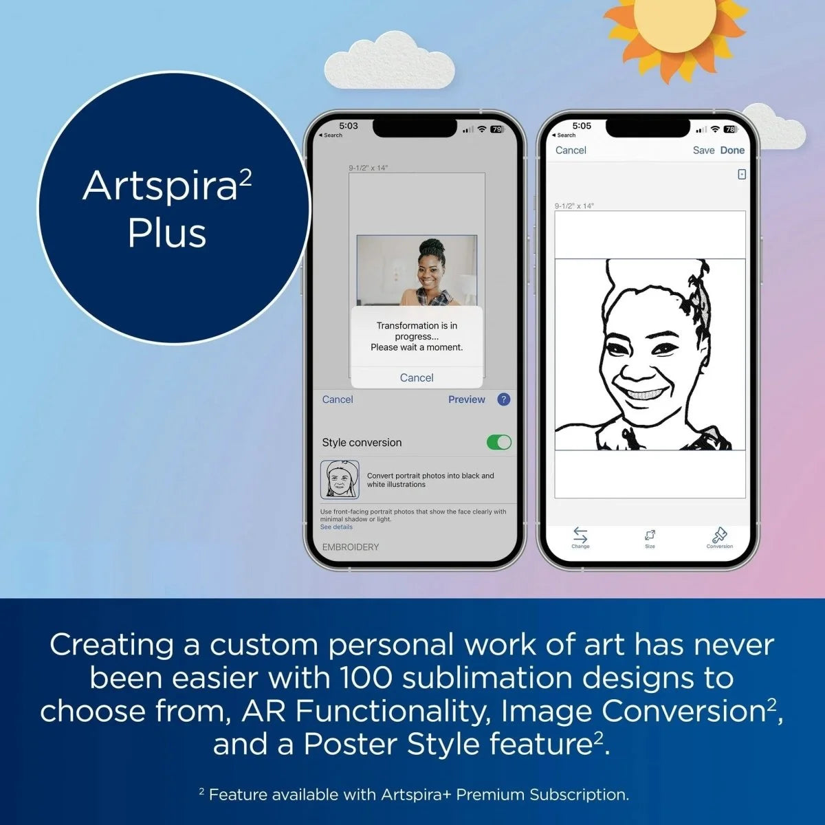 Brother SP-1 Sublimation Printer with Silhouette Cameo 5 Alpha