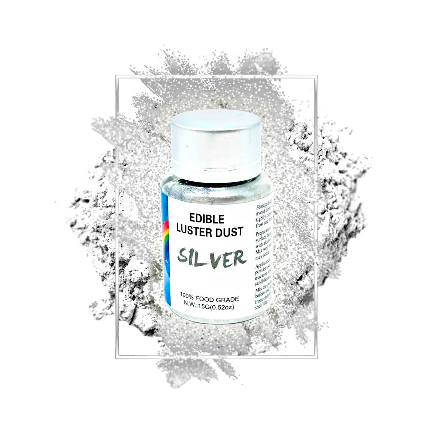Silver Edible Luster Dust 15 Grams