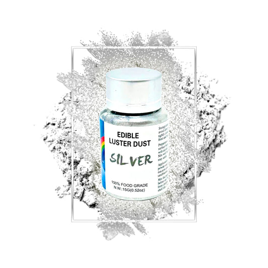 Silver Edible Luster Dust 15 Grams