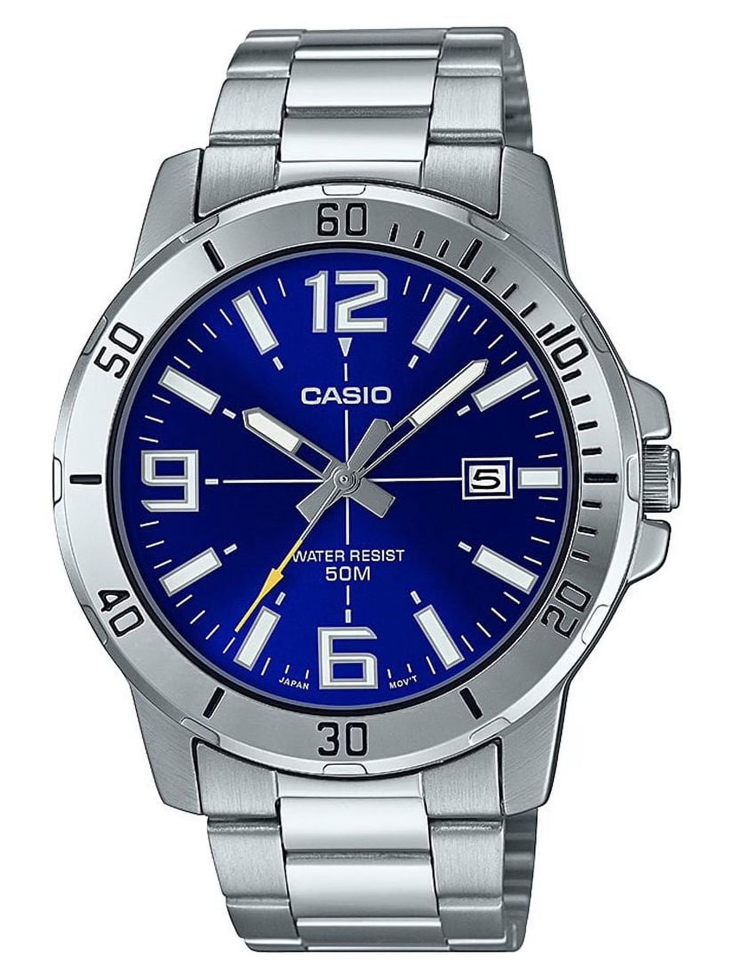 Men'S Diver-Style Stainless Steel Watch MTPVD01D-2BV