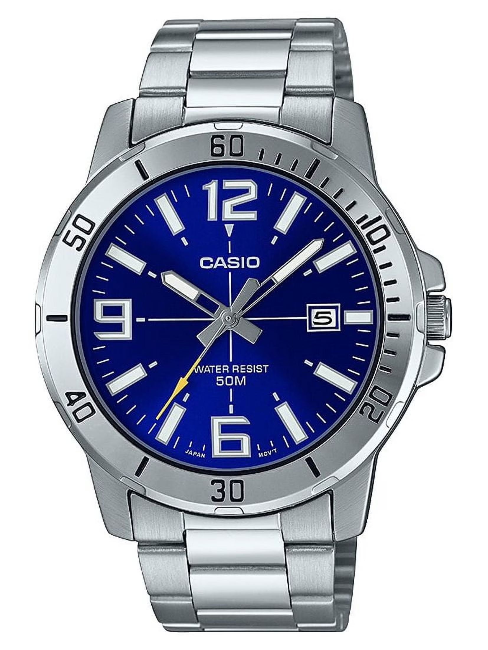 Men'S Diver-Style Stainless Steel Watch MTPVD01D-2BV