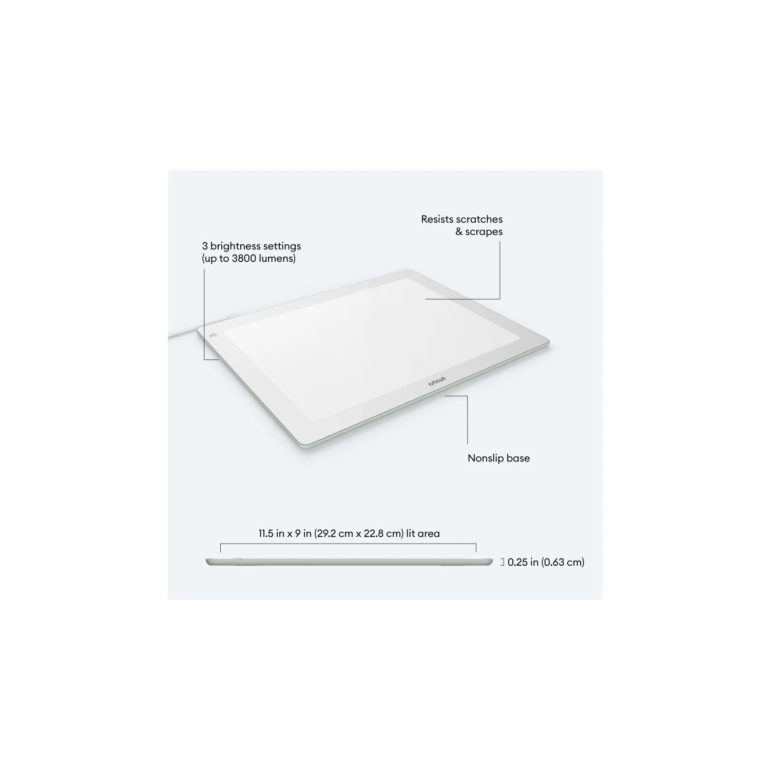 Cricut Brightpad - Light Tablet - 29.2 X 22.8 Cm - 34.3 X 27.9 Cm