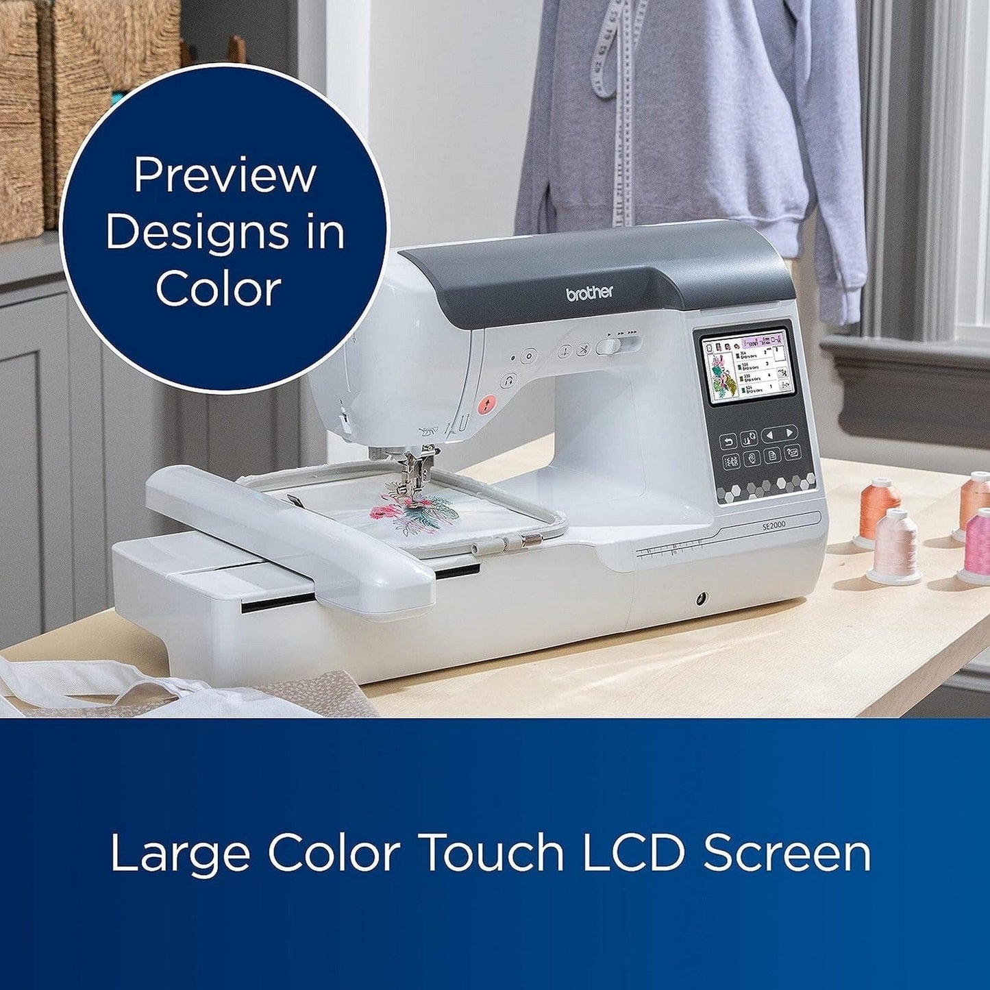 Brother SE2000 Embroidery & Sewing Machine Bundle W/ Silhouette Cameo 5 Alpha