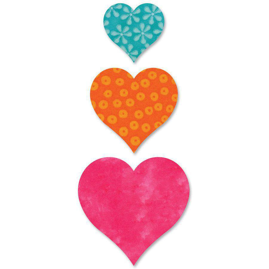 GO! Heart-2", 3" & 4" Fabric Cutting Applique Die