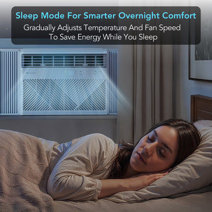 10,000 BTU Window Mounted Air Conditioner with Remote Control, Wi-Fi