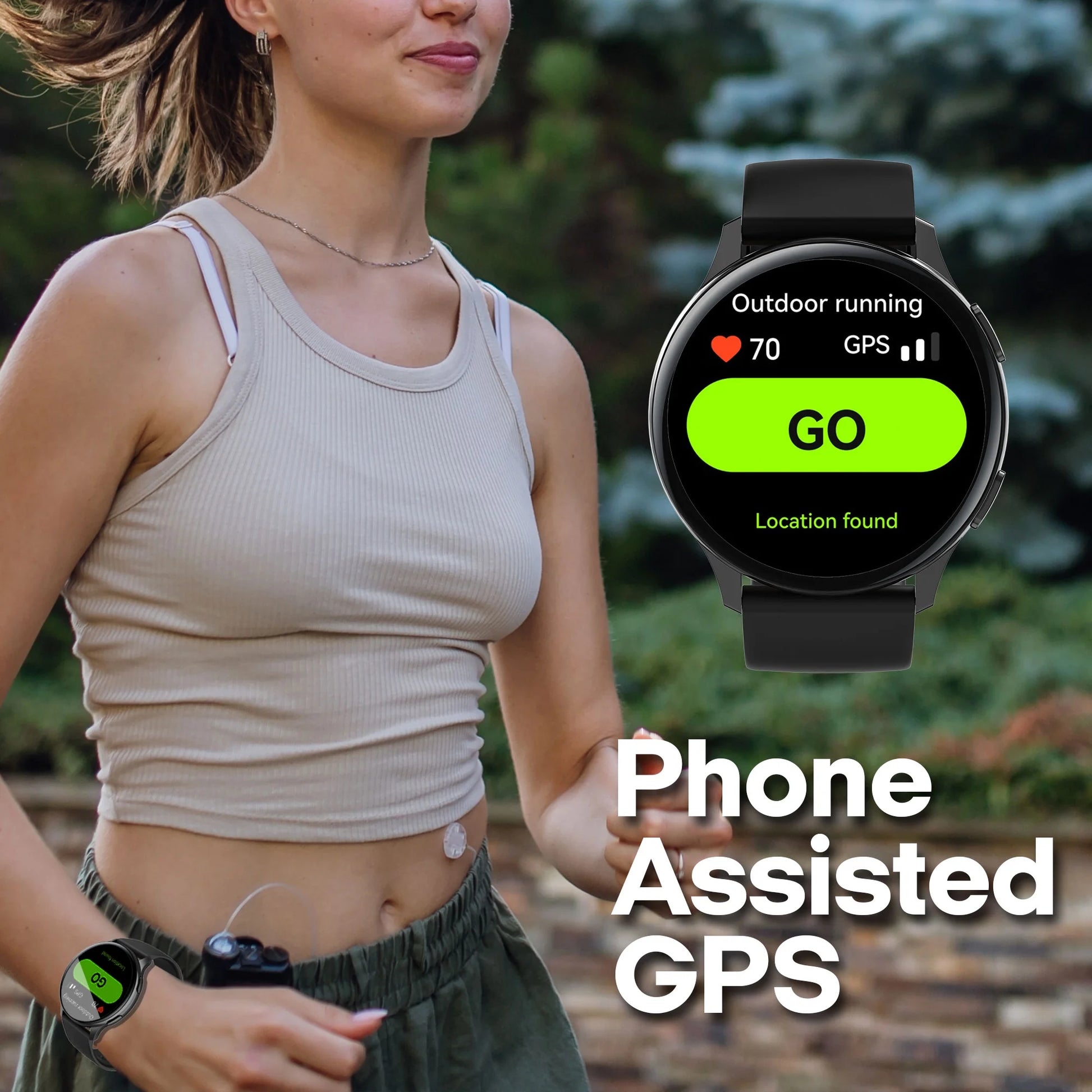 Callie Smartwatch with 1.43" AMOLED Display, Call Functionality, Heart Rate Monitor, IP68 Waterproof, 100 Workout Modes, Compatible with Iphone and Android