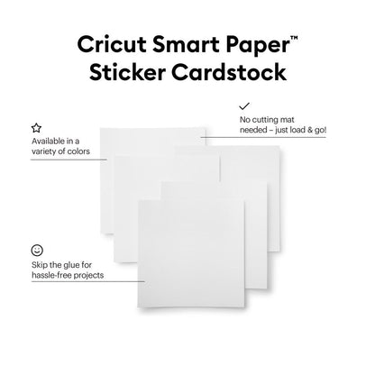 ® Smart Paper Sticker Cardstock, White, 13" X 13" (10 Sheets)