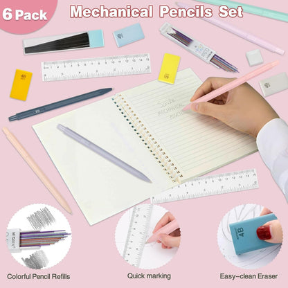 52 PCS Aesthetic School Supplies with Highlighters, Mechanical Pencils, Color Ink Gel Pens, Pencil Case, Bible Study Supplies, Pens Pencils and Highlighters Set, Stationary Set for Student