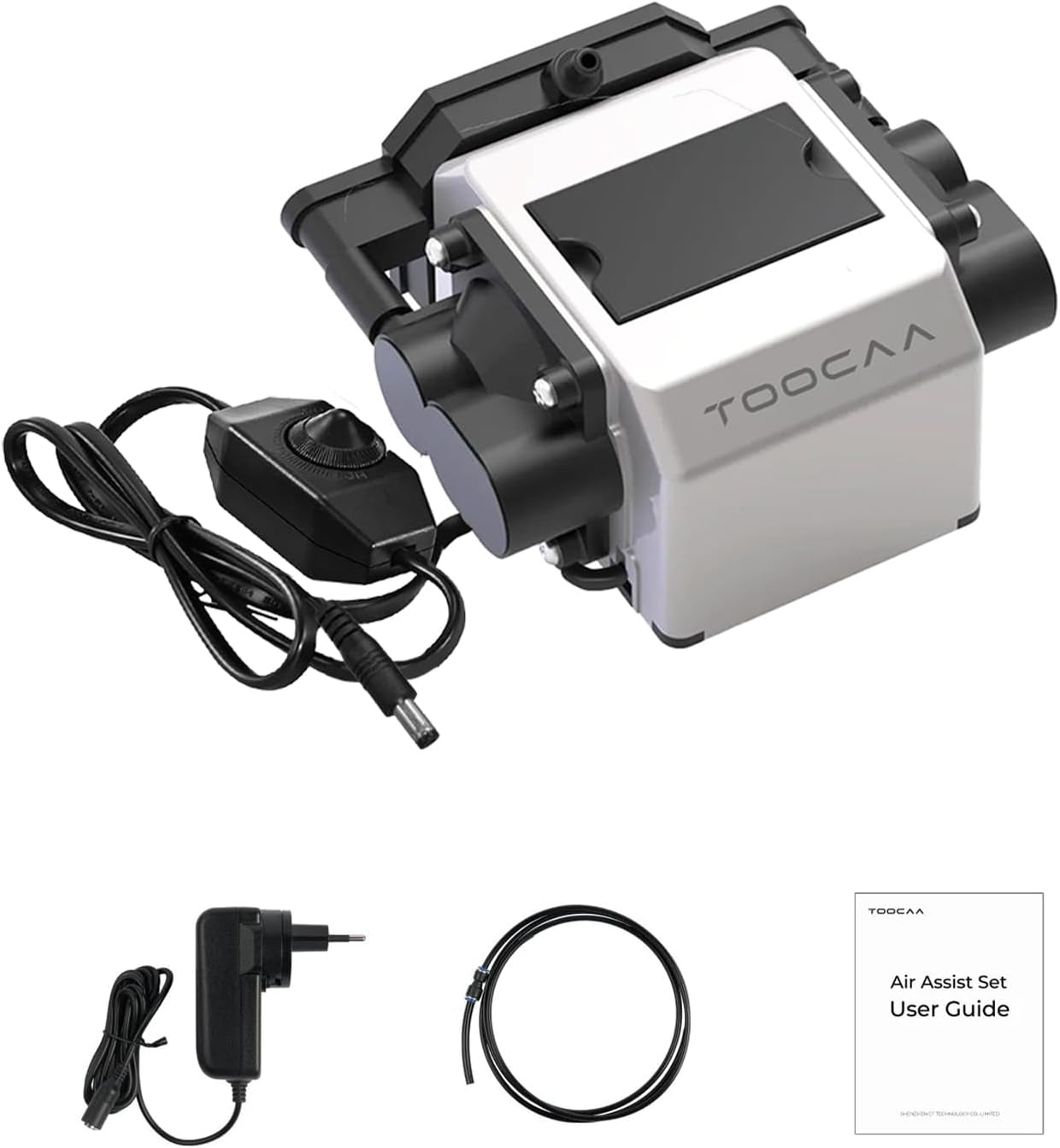TOOCAA Air Assist Pump Kit for TOOCAA L2 and Most of Laster Cutter & Engraver,Air Assist with Adjustable 30L/Min - Faster and Deeper Cutting, Remove Smoke & Clean Surface, Protect Laser Lens,Low Noise