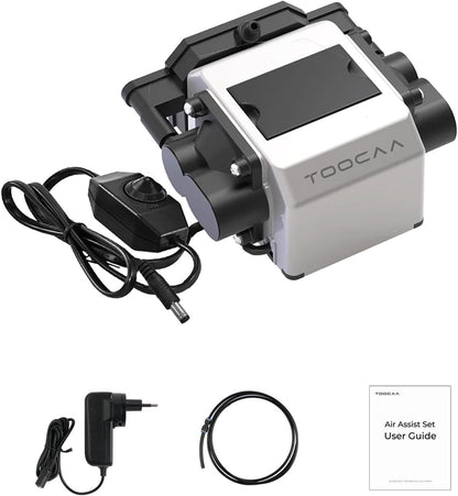 TOOCAA Air Assist Pump Kit for TOOCAA L2 and Most of Laster Cutter & Engraver,Air Assist with Adjustable 30L/Min - Faster and Deeper Cutting, Remove Smoke & Clean Surface, Protect Laser Lens,Low Noise