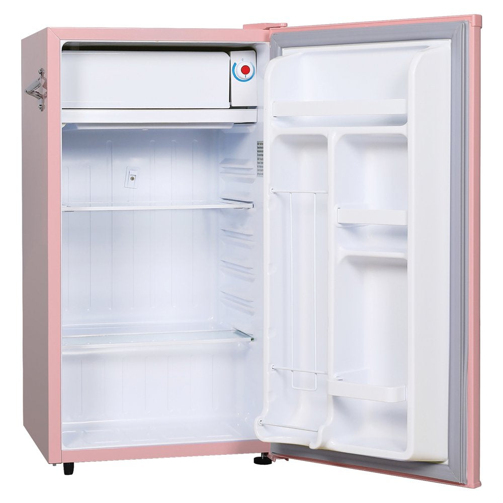 EFR376-C-PINK 3.2-Cu.-Ft. 65-Watt Retro Bar Fridge with Side Bottle Opener (Pink)