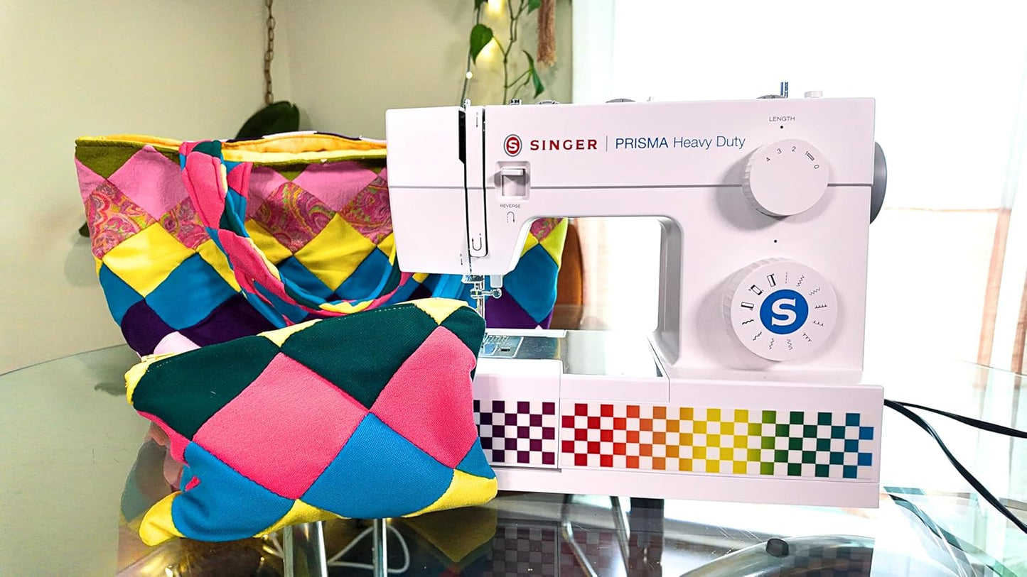 SINGER PRISMA Heavy Duty Sewing Machine with Accessory Kit | Bold Color Design, 50% More Power, 69 Stitch Applications, Full Metal Frame, High Speed, Quick Threading & Free Arm