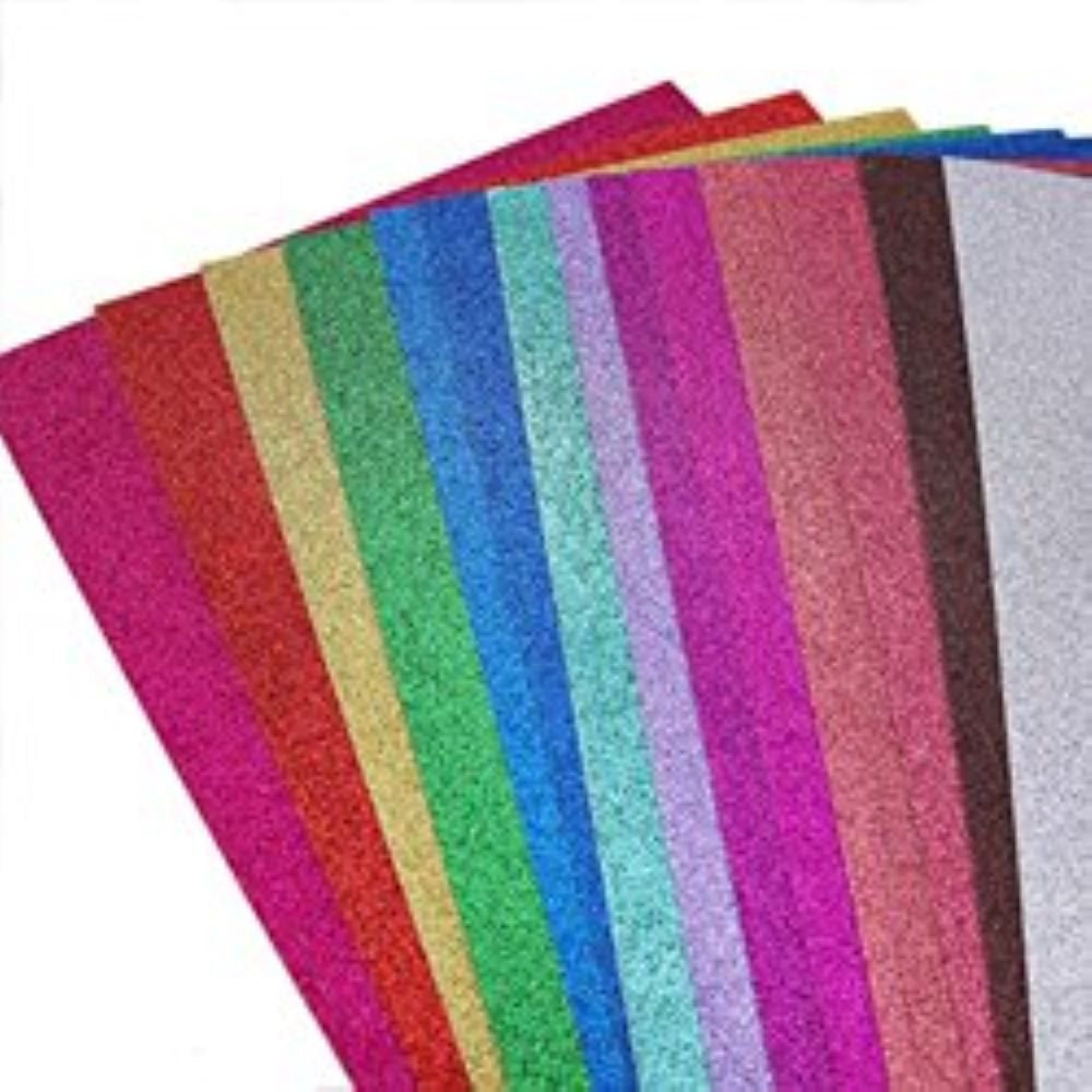 Colorbok Rock Candy Multicolor Glitter Cardstock, 12"X12", 141 Lb./210 Gsm, 10 Sheets