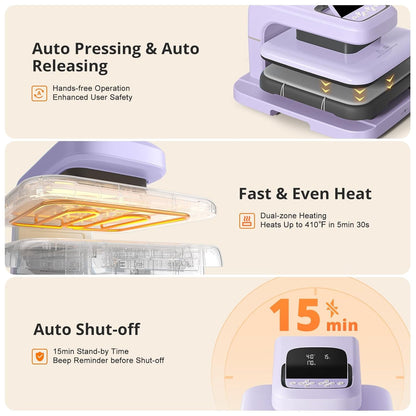 Loklik Cutting Machine & Auto Heat Press 2 15X15