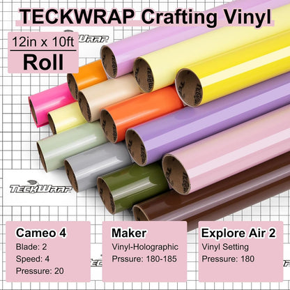 Permanent Adhesive Vinyl 12" X 10Ft, Glossy Queen Pink