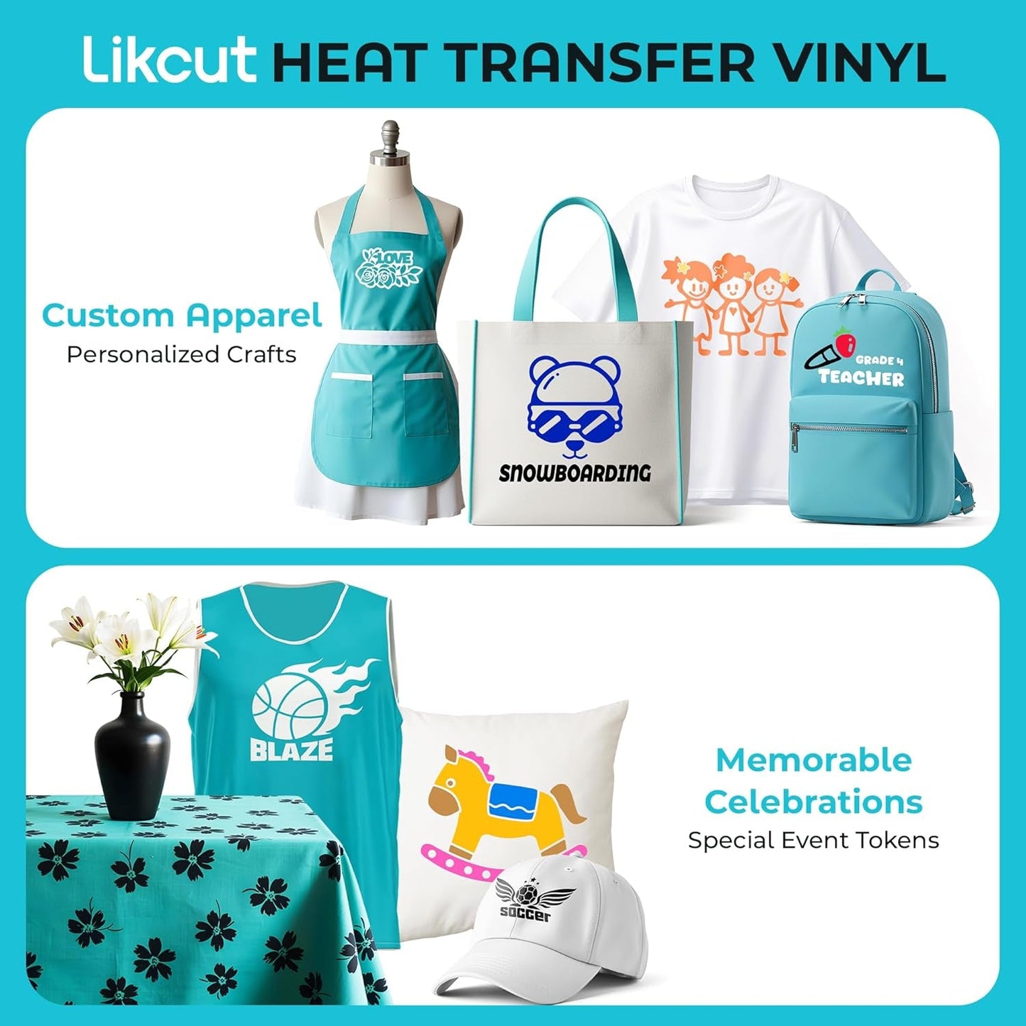 Heat Transfer Vinyl Black for T-Shirts 12" X 35Ft Iron on Vinyl Roll Compatible All Cutter Machine, HTV Heat Press Vinyl-Easy to Cut & Weed for Fabric Design