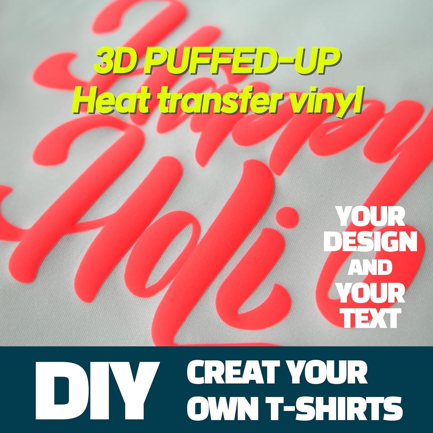 3D Puff Vinyl Heat Transfer 10" X 12" - 11 Sheets Foaming HTV Assorted Colors Bundle/Variety Pack, Adhesive Vinyl, Iron-On Transfer, Heat Press with Cricut Silhouette Cameo