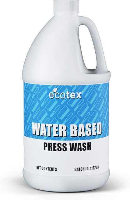 Ecotex® Water Based Press Wash (Gallon - 128 Oz) - Eco-Friendly Mesh Screen Cleaner, for Screen Printing Screen to Remove Water Based Screen Printing Ink - Screen Printing Supplies