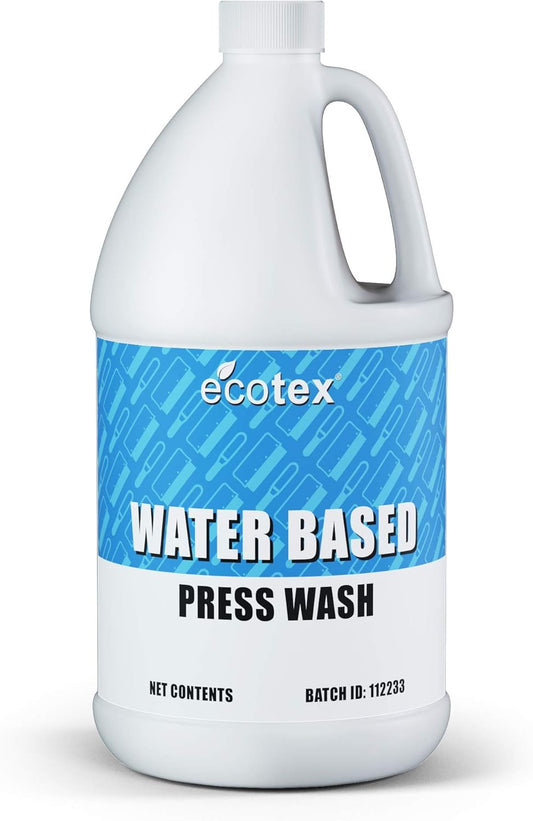 Ecotex® Water Based Press Wash (Gallon - 128 Oz) - Eco-Friendly Mesh Screen Cleaner, for Screen Printing Screen to Remove Water Based Screen Printing Ink - Screen Printing Supplies