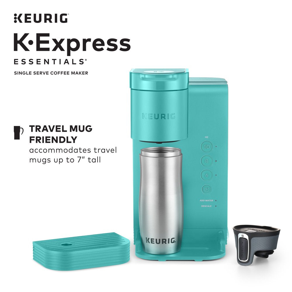 K-Express Essentials Single-Serve K-Cup Pod Coffee Maker, Teal