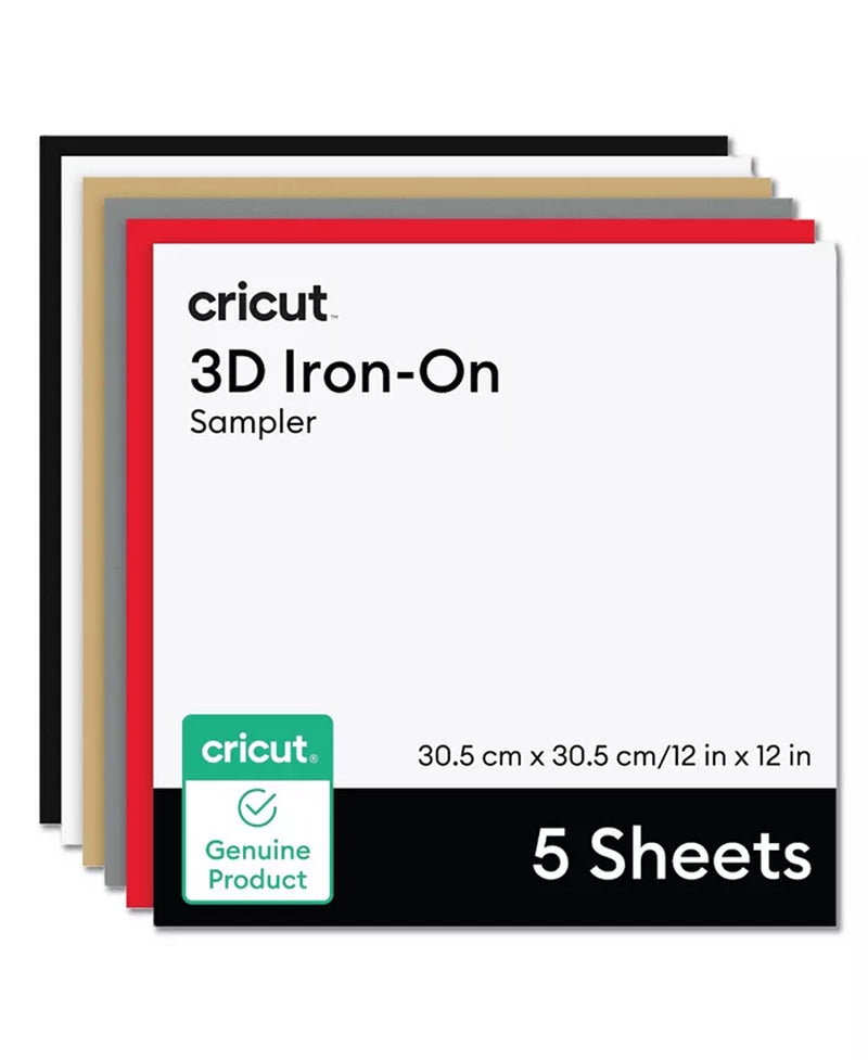 3D Iron-On, Bold Sampler 12 in X 12 in (5 Ct)