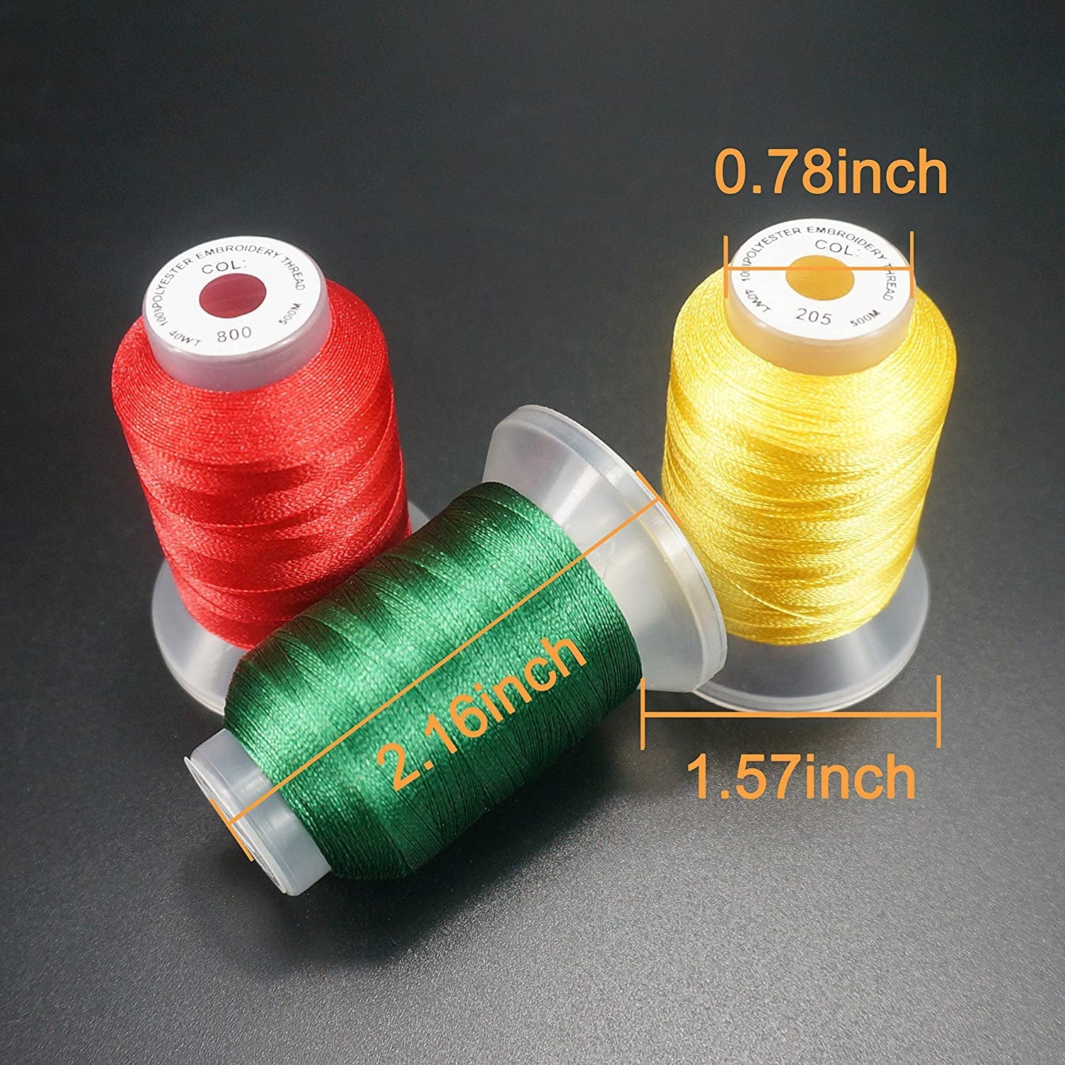 New Brothread 40 Colors Compatible with Brother Polyester Embroidery Machine Thread Kit 500M (550Y) Each Spool Compatible with Brother Babylock Janome Singer Pfaff Bernina Embroidery & Sewing Machine