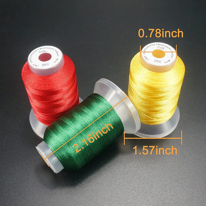 New Brothread 40 Colors Compatible with Brother Polyester Embroidery Machine Thread Kit 500M (550Y) Each Spool Compatible with Brother Babylock Janome Singer Pfaff Bernina Embroidery & Sewing Machine