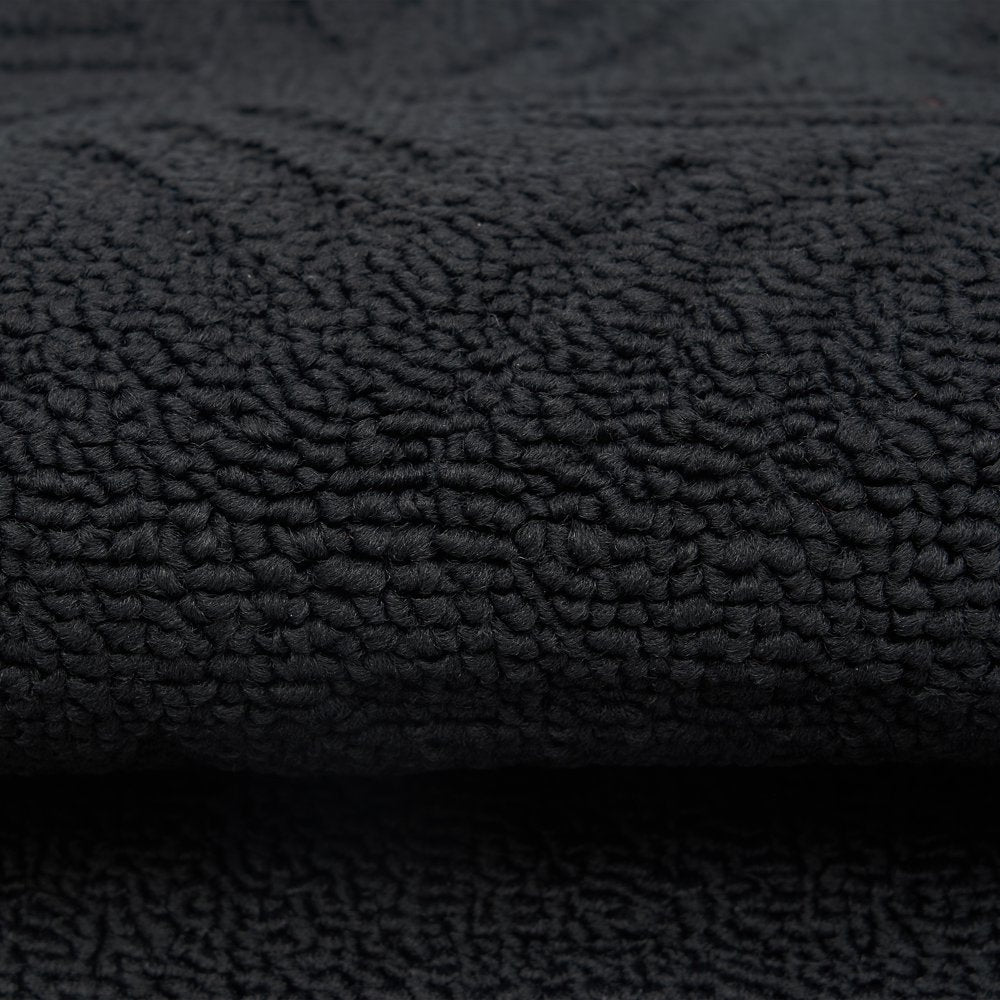 Solid High Low Loop Kitchen Mat 18In X 27In Black