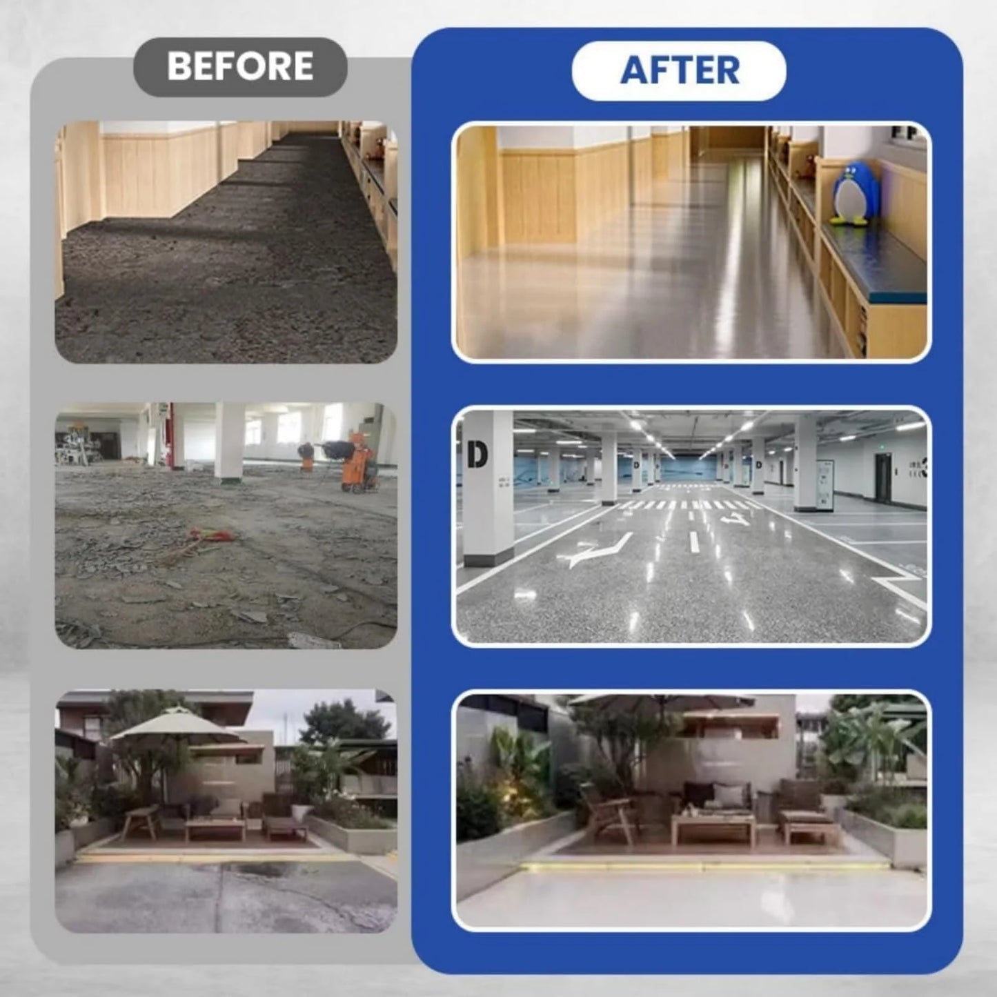 High Gloss Non Slip Epoxy Floor Coating Long Lasting Paint like Finish for Multiple Surfaces