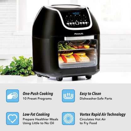 Vortex Air Fryer Pro plus 10 Quart Capacity, Black, 1700 Watts,