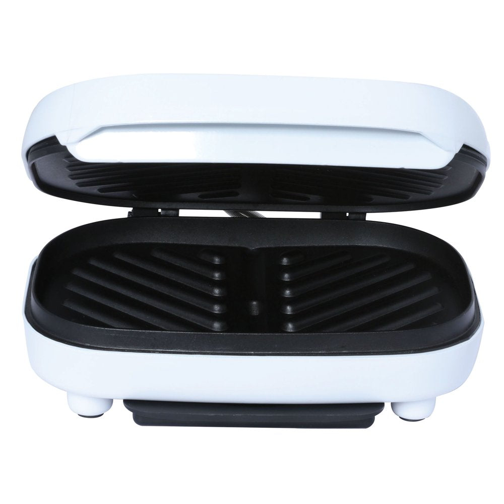 Brentwood TS-605 Non-Stick 750W Indoor Electric Contact Grill, White