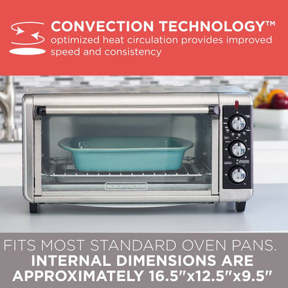 8 Slice Extra-Wide Stainless Steel Countertop Toaster Oven, TO3250XSB