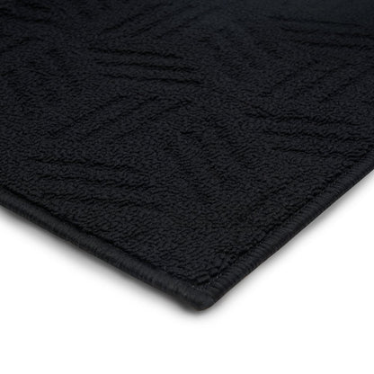 Solid High Low Loop Kitchen Mat 18In X 27In Black