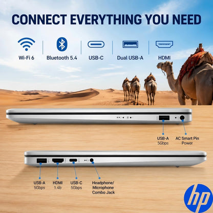 HP 17 Inch Laptop Computer, 17.3" FHD IPS Display, 20 GB RAM, 1 TB SSD, AMD Ryzen 5 7430U (Up to 4.3Ghz), Wi-Fi 6, Bluetooth 5.4, Copilot AI Key, Business & Students, Windows 11 Pro, W/Accessories