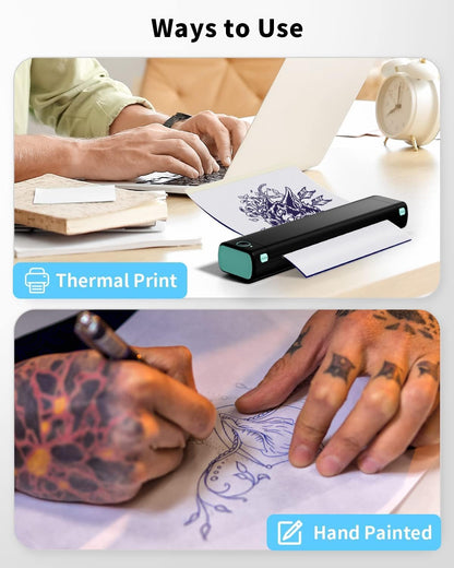 Phomemo Tattoo Transfer Paper - 100 Sheets A4 Size, Thermal Stencil Paper for Tattoos Transfer Kit - Personal & Commercial Use, DIY Tattooing Tracing Paper for M08F Printers & Tattoo Supplies