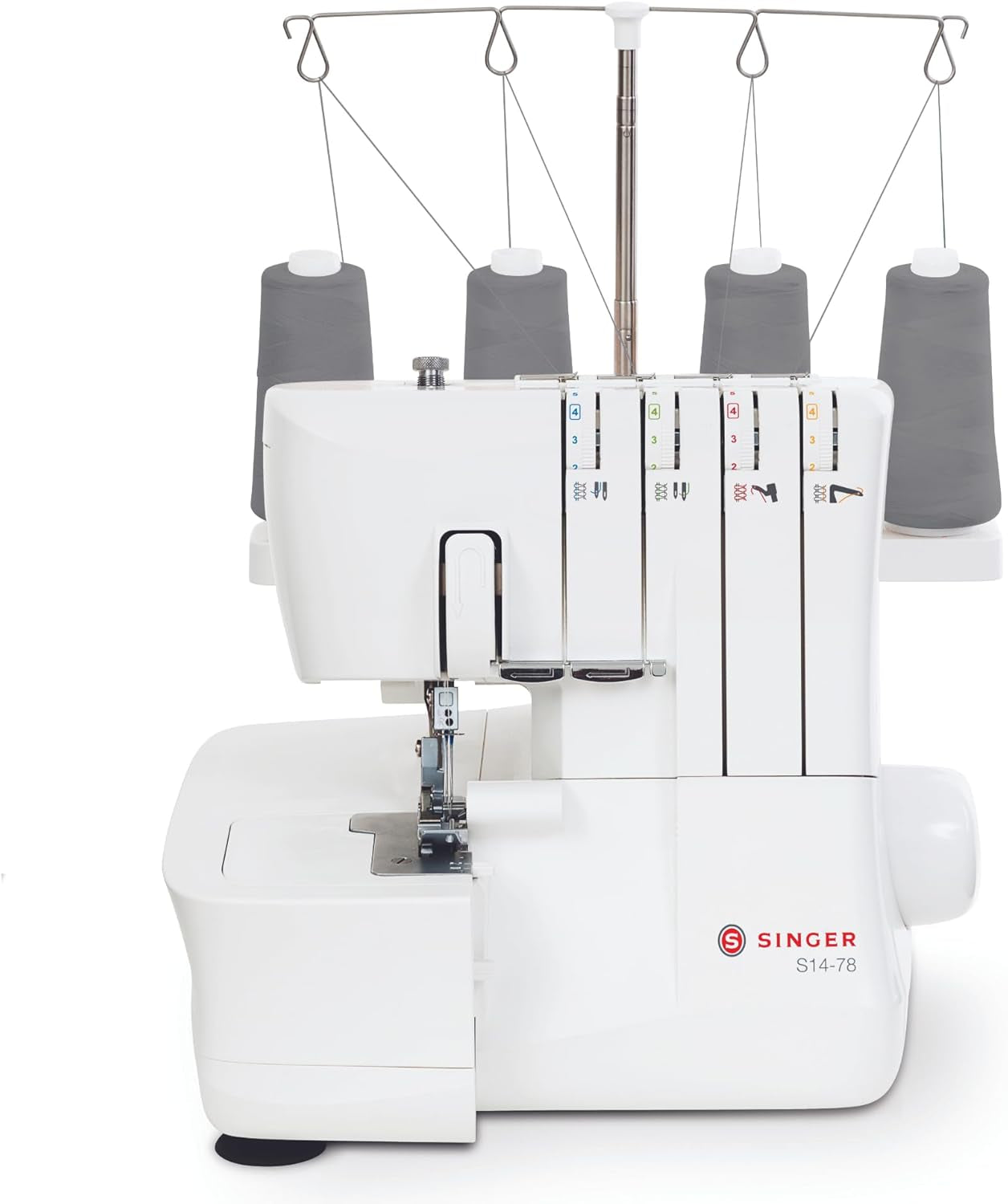 SINGER S14-78 Serger with Accessory Kit | Overlock Machine with 2-3-4 Stitch Capability, 1200 Stitches/Minute, Differential Feed, LED Light & Free Arm, White