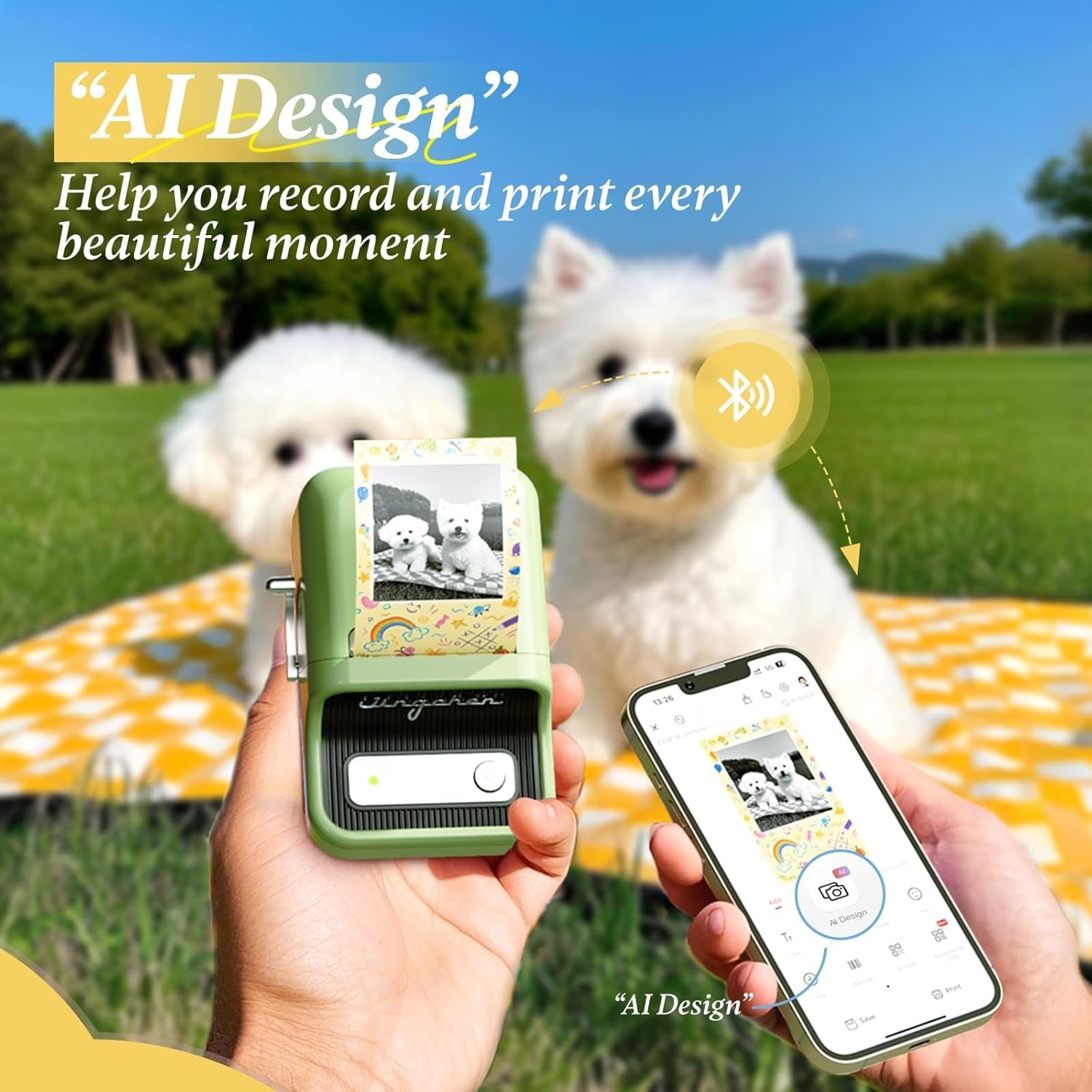NIIMBOT Photo Papers Compatible with Pro Series Label Makers, Thermal Picture Labels Good Idea to Print Photos, Beauty Memories, Note,List (2.1''X3.5''-54X90Mm)