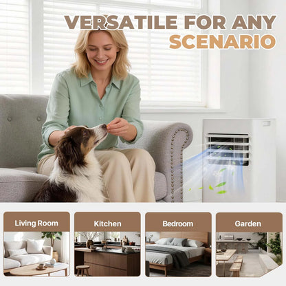 10000 BTU Smart Portable Air Conditioner, 3-In-1 Standing Cooling Unit with App/Remote Control, Cooling, Dehumidifier & Fan Functions, 55Db Quiet Operation for Bedroom & Indoor Rooms