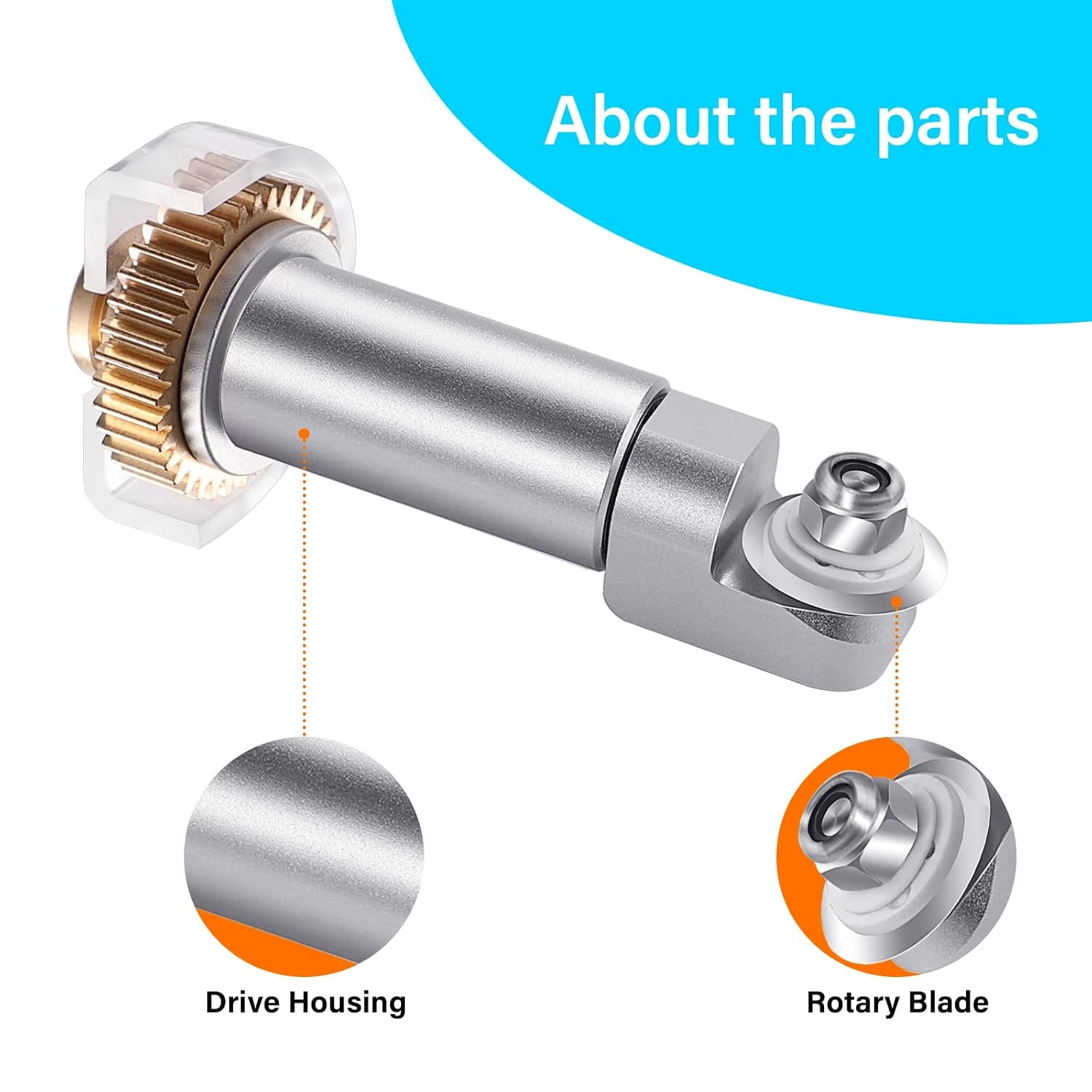 Rotary Blade+Drive Housing Works for Maker 4/Maker 3/Maker, Maker Accessories for Cardstock, Foil Poster, Kraft Board, Fabric, Quilting Squares, Sewing Projects, Custom Cards-Diy Craft Projects