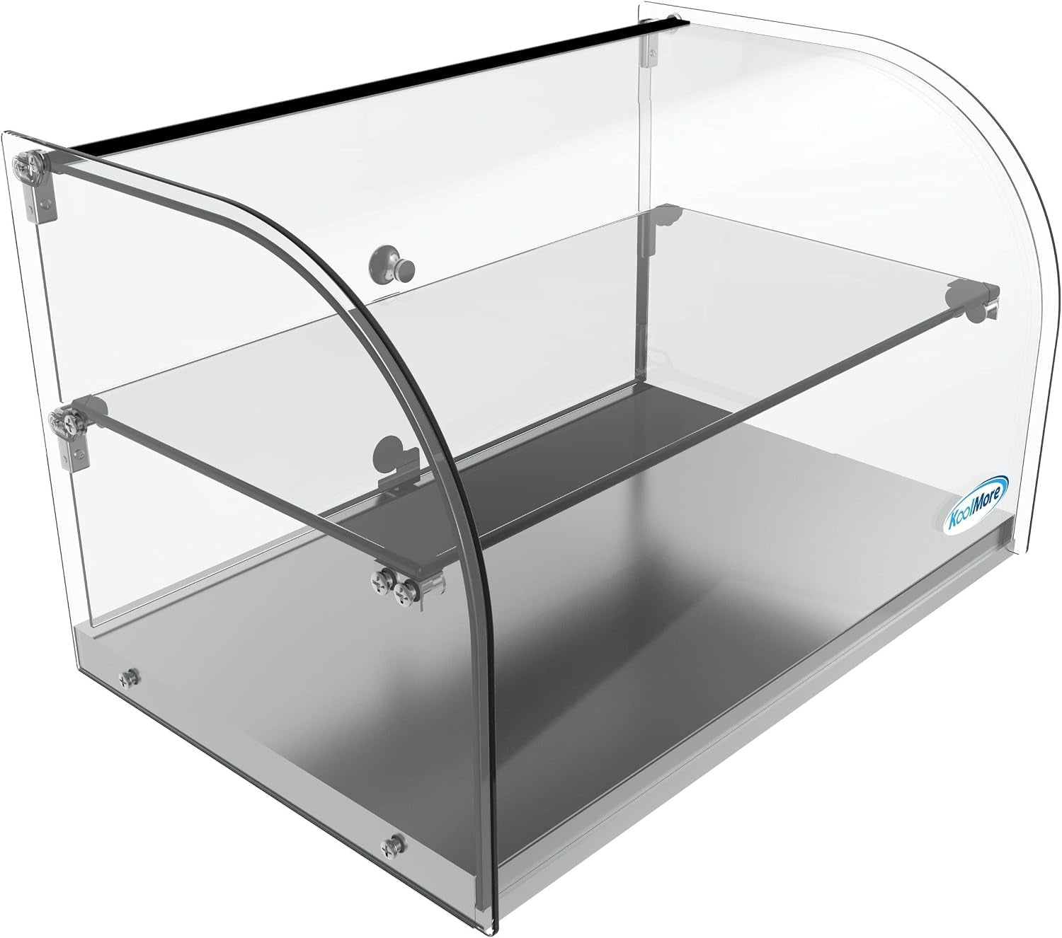 Koolmore - DC-2C 22" Commercial Countertop Bakery Display Case with Front Curved Glass and Rear Door - 1.5 Cu. Ft.